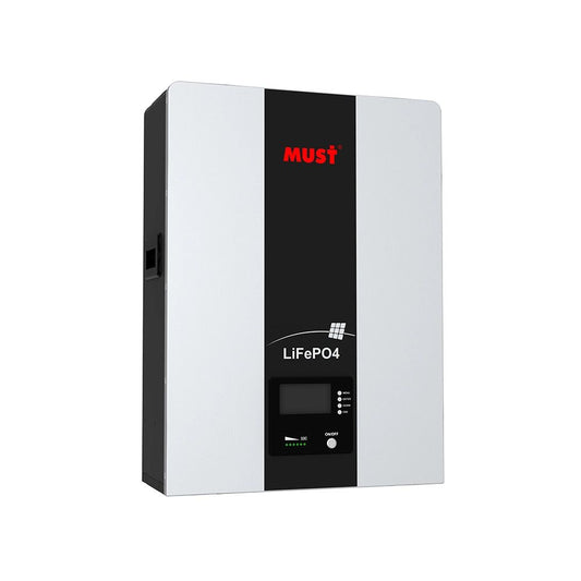 Must 48V 100Ah Lithium Battery – Wall Mountable with WiFi Dongle